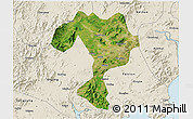 Satellite 3D Map of Kaiping, shaded relief outside