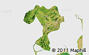 Satellite 3D Map of Kaiping, single color outside