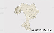 Shaded Relief 3D Map of Kaiping, cropped outside