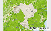 Shaded Relief 3D Map of Kaiping, physical outside