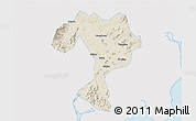 Shaded Relief 3D Map of Kaiping, single color outside