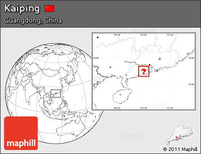 Blank Location Map of Kaiping