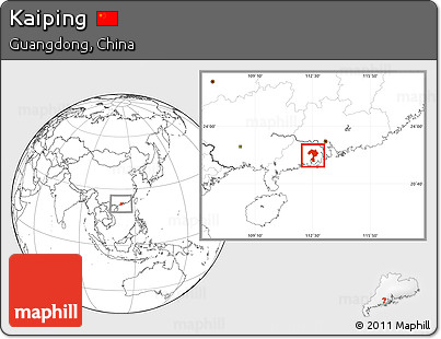 Blank Location Map of Kaiping