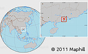 Gray Location Map of Kaiping