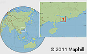 Savanna Style Location Map of Kaiping