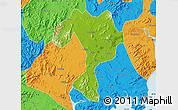 Physical Map of Kaiping, political outside