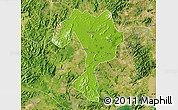 Physical Map of Kaiping, satellite outside