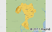 Savanna Style Map of Kaiping, single color outside