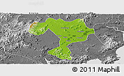Physical Panoramic Map of Kaiping, desaturated