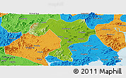 Physical Panoramic Map of Kaiping, political outside