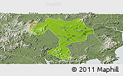 Physical Panoramic Map of Kaiping, semi-desaturated