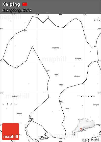 Blank Simple Map of Kaiping
