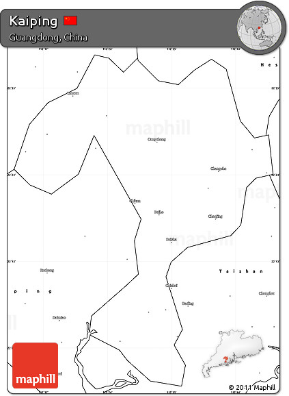 Blank Simple Map of Kaiping