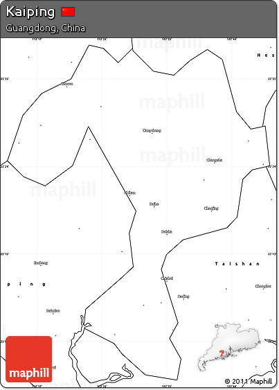 Blank Simple Map of Kaiping