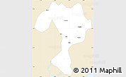 Classic Style Simple Map of Kaiping, single color outside