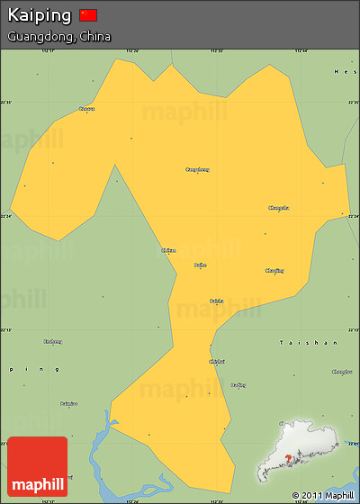 Savanna Style Simple Map of Kaiping