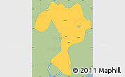 Savanna Style Simple Map of Kaiping, single color outside