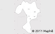 Silver Style Simple Map of Kaiping, cropped outside