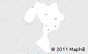 Silver Style Simple Map of Kaiping, single color outside