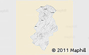 Classic Style 3D Map of Longchuan, single color outside