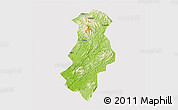 Physical 3D Map of Longchuan, cropped outside