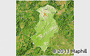 Physical 3D Map of Longchuan, satellite outside