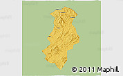Savanna Style 3D Map of Longchuan, single color outside