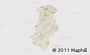 Shaded Relief 3D Map of Longchuan, cropped outside