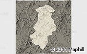 Shaded Relief 3D Map of Longchuan, darken