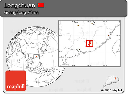 Blank Location Map of Longchuan