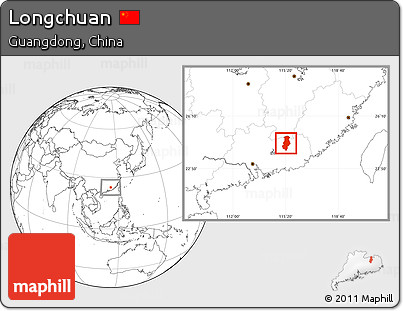 Blank Location Map of Longchuan
