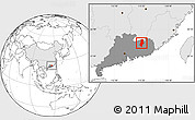 Blank Location Map of Longchuan, highlighted country, highlighted parent region