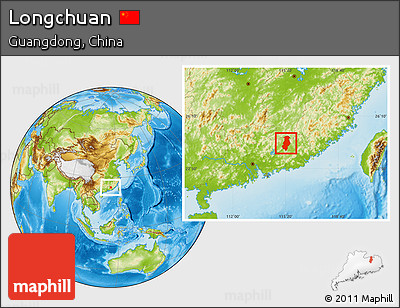 Physical Location Map of Longchuan