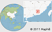 Savanna Style Location Map of Longchuan, highlighted country