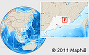 Shaded Relief Location Map of Longchuan, highlighted parent region