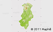 Physical Map of Longchuan, cropped outside