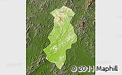Physical Map of Longchuan, darken