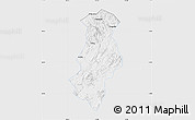 Silver Style Map of Longchuan, single color outside