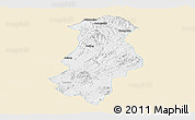 Classic Style Panoramic Map of Longchuan, single color outside