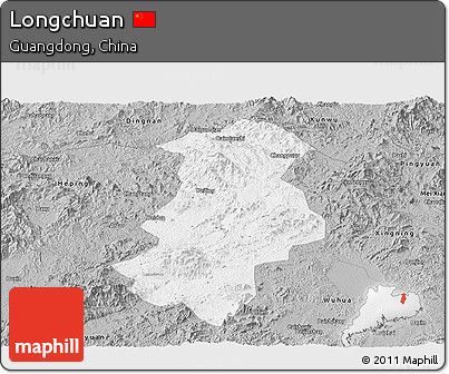 Gray Panoramic Map of Longchuan