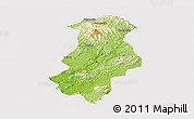Physical Panoramic Map of Longchuan, cropped outside
