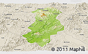 Physical Panoramic Map of Longchuan, shaded relief outside