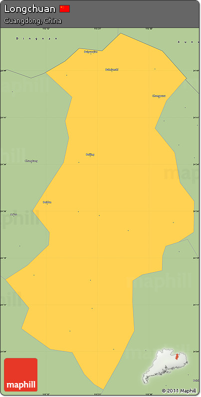 Savanna Style Simple Map of Longchuan
