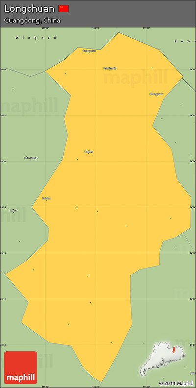 Savanna Style Simple Map of Longchuan