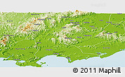 Physical Panoramic Map of Lufeng