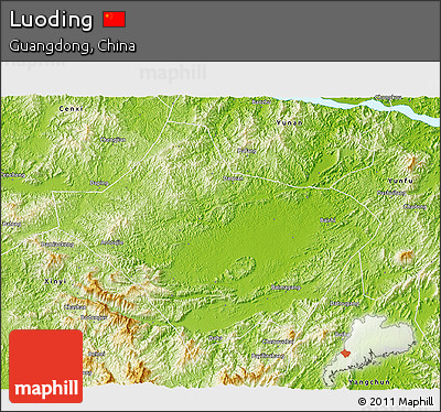 Physical 3D Map of Luoding