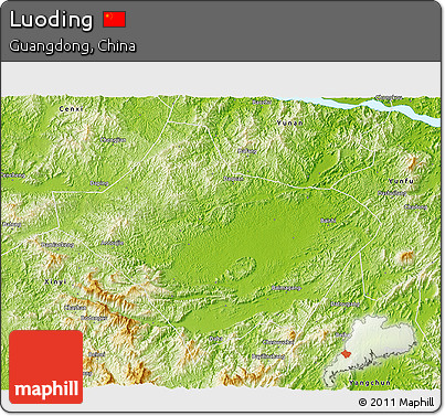 Physical 3D Map of Luoding