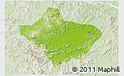 Physical 3D Map of Luoding, lighten