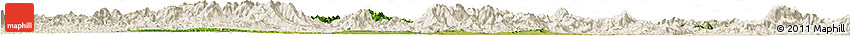 Satellite Horizon Map of Luoding, shaded relief outside