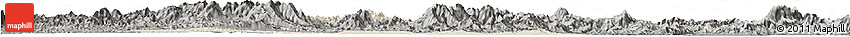 Shaded Relief Horizon Map of Luoding, darken, semi-desaturated